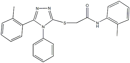 N-(2-methylphenyl)-2-{[5-(2-methylphenyl)-4-phenyl-4H-1,2,4-triazol-3-yl]sulfanyl}acetamide Struktur