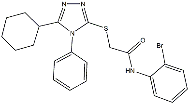 N-(2-bromophenyl)-2-[(5-cyclohexyl-4-phenyl-4H-1,2,4-triazol-3-yl)sulfanyl]acetamide Struktur