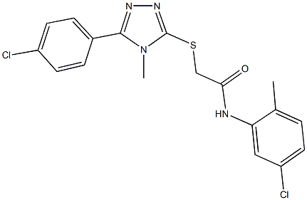 N-(5-chloro-2-methylphenyl)-2-{[5-(4-chlorophenyl)-4-methyl-4H-1,2,4-triazol-3-yl]sulfanyl}acetamide Struktur