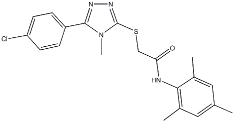 2-{[5-(4-chlorophenyl)-4-methyl-4H-1,2,4-triazol-3-yl]sulfanyl}-N-mesitylacetamide Struktur