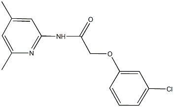 2-(3-chlorophenoxy)-N-(4,6-dimethyl-2-pyridinyl)acetamide Struktur