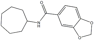 N-cycloheptyl-1,3-benzodioxole-5-carboxamide Struktur