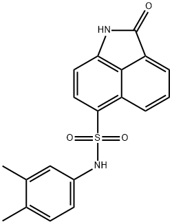 N-(3,4-dimethylphenyl)-2-oxo-1,2-dihydrobenzo[cd]indole-6-sulfonamide Struktur