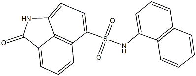 N-(1-naphthyl)-2-oxo-1,2-dihydrobenzo[cd]indole-6-sulfonamide Struktur