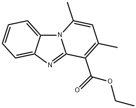 ethyl 1,3-dimethylpyrido[1,2-a]benzimidazole-4-carboxylate Struktur