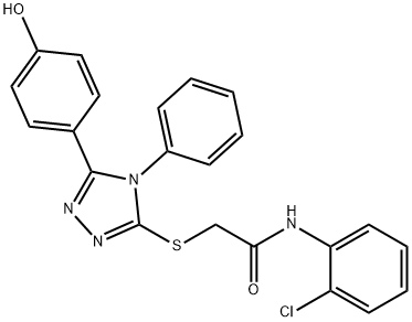 N-(2-chlorophenyl)-2-{[5-(4-hydroxyphenyl)-4-phenyl-4H-1,2,4-triazol-3-yl]sulfanyl}acetamide Struktur