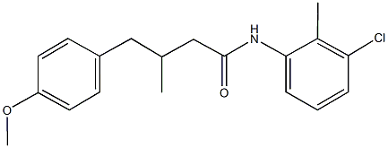 N-(3-chloro-2-methylphenyl)-4-(4-methoxyphenyl)-3-methylbutanamide Struktur