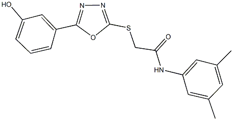 N-(3,5-dimethylphenyl)-2-{[5-(3-hydroxyphenyl)-1,3,4-oxadiazol-2-yl]sulfanyl}acetamide Struktur