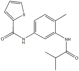 N-{4-methyl-3-[(2-methylpropanoyl)amino]phenyl}thiophene-2-carboxamide Struktur