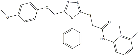 N-(2,3-dimethylphenyl)-2-({5-[(4-methoxyphenoxy)methyl]-4-phenyl-4H-1,2,4-triazol-3-yl}sulfanyl)acetamide Struktur