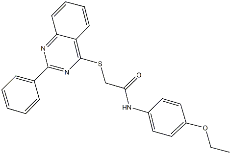 N-(4-ethoxyphenyl)-2-[(2-phenyl-4-quinazolinyl)sulfanyl]acetamide Struktur