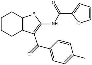 N-[3-(4-methylbenzoyl)-4,5,6,7-tetrahydro-1-benzothien-2-yl]-2-furamide Struktur