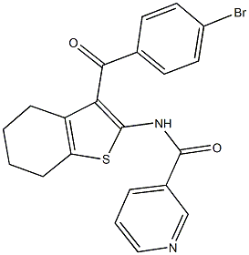 N-[3-(4-bromobenzoyl)-4,5,6,7-tetrahydro-1-benzothien-2-yl]nicotinamide Struktur