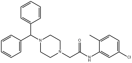 2-(4-benzhydryl-1-piperazinyl)-N-(5-chloro-2-methylphenyl)acetamide Struktur