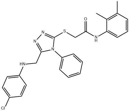 2-({5-[(4-chloroanilino)methyl]-4-phenyl-4H-1,2,4-triazol-3-yl}sulfanyl)-N-(2,3-dimethylphenyl)acetamide Struktur