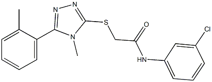 N-(3-chlorophenyl)-2-{[4-methyl-5-(2-methylphenyl)-4H-1,2,4-triazol-3-yl]sulfanyl}acetamide Struktur