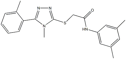 N-(3,5-dimethylphenyl)-2-{[4-methyl-5-(2-methylphenyl)-4H-1,2,4-triazol-3-yl]sulfanyl}acetamide Struktur