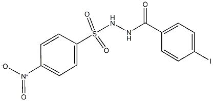 4-nitro-N'-(4-iodobenzoyl)benzenesulfonohydrazide Struktur