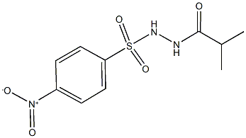 4-nitro-N'-isobutyrylbenzenesulfonohydrazide Struktur