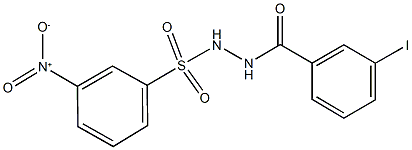 3-nitro-N'-(3-iodobenzoyl)benzenesulfonohydrazide Struktur