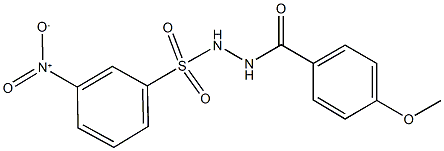 3-nitro-N'-(4-methoxybenzoyl)benzenesulfonohydrazide Struktur