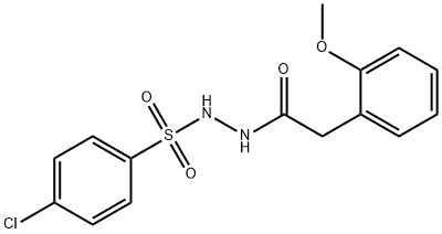 4-chloro-N'-[(2-methoxyphenyl)acetyl]benzenesulfonohydrazide Struktur