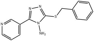 3-(benzylsulfanyl)-5-pyridin-3-yl-4H-1,2,4-triazol-4-amine Struktur