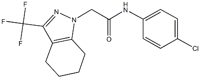 N-(4-chlorophenyl)-2-[3-(trifluoromethyl)-4,5,6,7-tetrahydro-1H-indazol-1-yl]acetamide Struktur