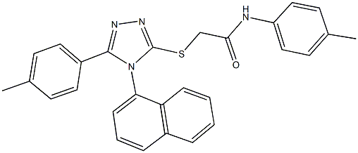 N-(4-methylphenyl)-2-{[5-(4-methylphenyl)-4-(1-naphthyl)-4H-1,2,4-triazol-3-yl]sulfanyl}acetamide Struktur