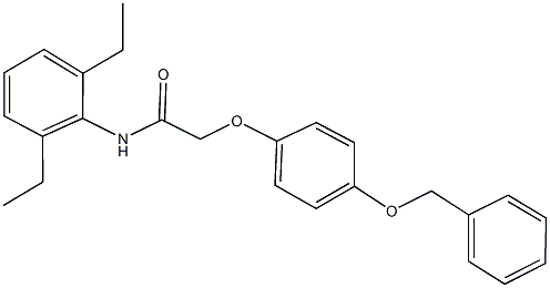 2-[4-(benzyloxy)phenoxy]-N-(2,6-diethylphenyl)acetamide Struktur