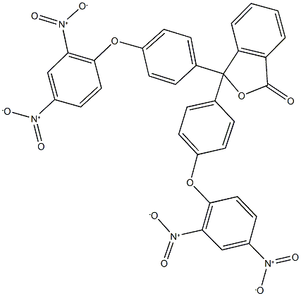 3,3-bis(4-{2,4-bisnitrophenoxy}phenyl)-2-benzofuran-1(3H)-one Struktur