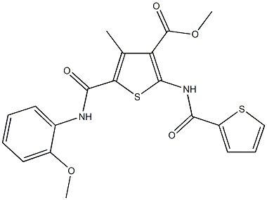 methyl 4-methyl-5-({[2-(methyloxy)phenyl]amino}carbonyl)-2-[(thien-2-ylcarbonyl)amino]thiophene-3-carboxylate Struktur