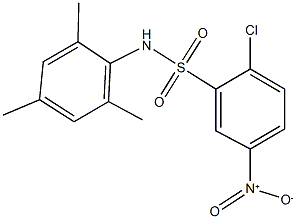 2-chloro-5-nitro-N-mesitylbenzenesulfonamide Struktur