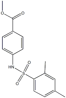 methyl 4-{[(2,4-dimethylphenyl)sulfonyl]amino}benzoate Struktur