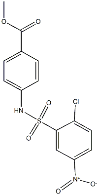 methyl 4-[({2-chloro-5-nitrophenyl}sulfonyl)amino]benzoate Struktur