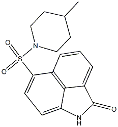 6-[(4-methyl-1-piperidinyl)sulfonyl]benzo[cd]indol-2(1H)-one Struktur