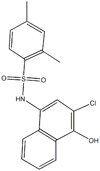 N-(3-chloro-4-hydroxy-1-naphthyl)-2,4-dimethylbenzenesulfonamide Struktur