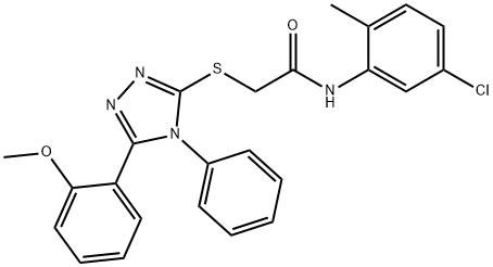 N-(5-chloro-2-methylphenyl)-2-{[5-(2-methoxyphenyl)-4-phenyl-4H-1,2,4-triazol-3-yl]sulfanyl}acetamide Struktur