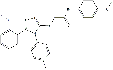 N-(4-methoxyphenyl)-2-{[5-(2-methoxyphenyl)-4-(4-methylphenyl)-4H-1,2,4-triazol-3-yl]sulfanyl}acetamide Struktur