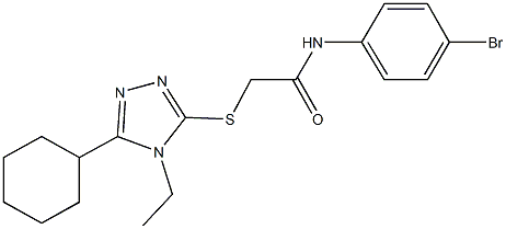 N-(4-bromophenyl)-2-[(5-cyclohexyl-4-ethyl-4H-1,2,4-triazol-3-yl)sulfanyl]acetamide Struktur