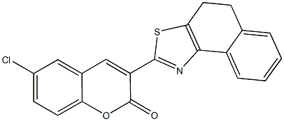 6-chloro-3-(4,5-dihydronaphtho[1,2-d][1,3]thiazol-2-yl)-2H-chromen-2-one Struktur