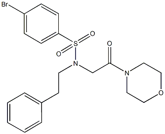 4-bromo-N-(2-morpholin-4-yl-2-oxoethyl)-N-(2-phenylethyl)benzenesulfonamide Struktur