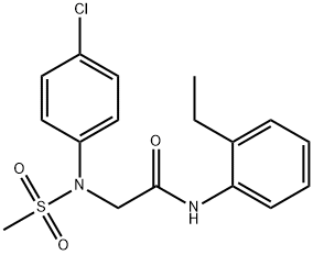 2-[4-chloro(methylsulfonyl)anilino]-N-(2-ethylphenyl)acetamide Struktur