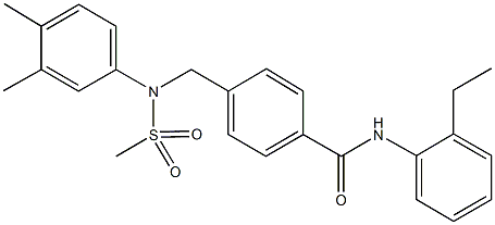 4-{[3,4-dimethyl(methylsulfonyl)anilino]methyl}-N-(2-ethylphenyl)benzamide Struktur