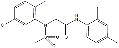 2-[5-chloro-2-methyl(methylsulfonyl)anilino]-N-(2,4-dimethylphenyl)acetamide Struktur