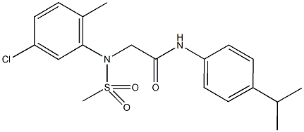 2-[5-chloro-2-methyl(methylsulfonyl)anilino]-N-(4-isopropylphenyl)acetamide Struktur