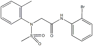 N-(2-bromophenyl)-2-[2-methyl(methylsulfonyl)anilino]acetamide Struktur