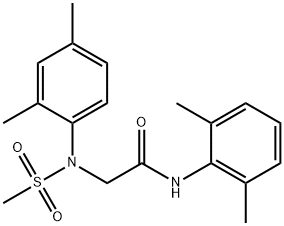 2-[2,4-dimethyl(methylsulfonyl)anilino]-N-(2,6-dimethylphenyl)acetamide Struktur