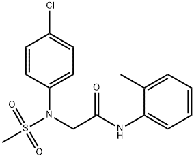 2-[4-chloro(methylsulfonyl)anilino]-N-(2-methylphenyl)acetamide Struktur