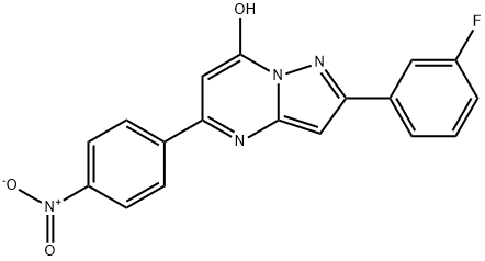 2-(3-fluorophenyl)-5-{4-nitrophenyl}pyrazolo[1,5-a]pyrimidin-7-ol Struktur